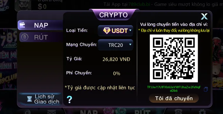 Nạp Tiền 789Club Siêu Tốc Hỗ Trợ Đa Dạng Phương Thức Thanh Toán Uy Tín Bậc Nhất