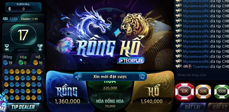 Rồng Hổ Casino Tại 789Club Trải Nghiệm Sảnh Cược Bài Tốc Độ Cao Hấp Dẫn