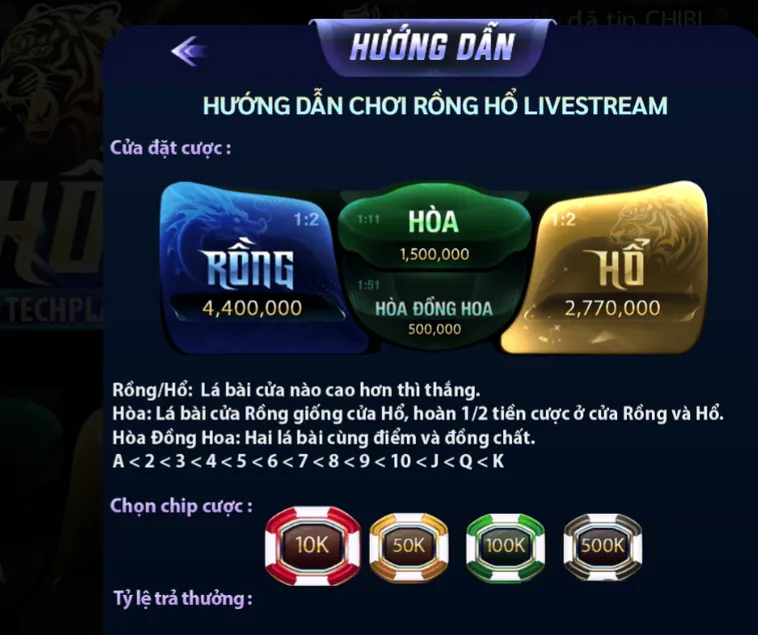 Rồng Hổ Casino Tại 789Club Trải Nghiệm Sảnh Cược Bài Tốc Độ Cao Hấp Dẫn