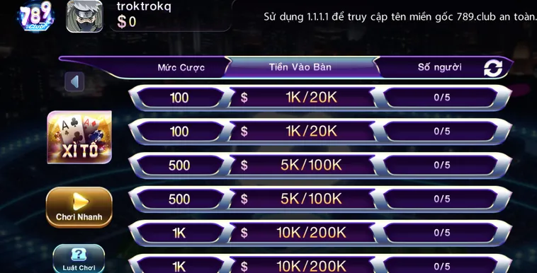 Xì Tố Tại 789Club Đấu Trường Bài Đỉnh Cao Dành Cho Các Cao Thủ Săn Thưởng